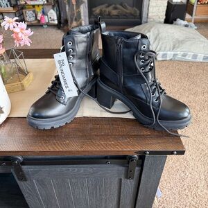 No Boundaries Black Combat Boots for Women